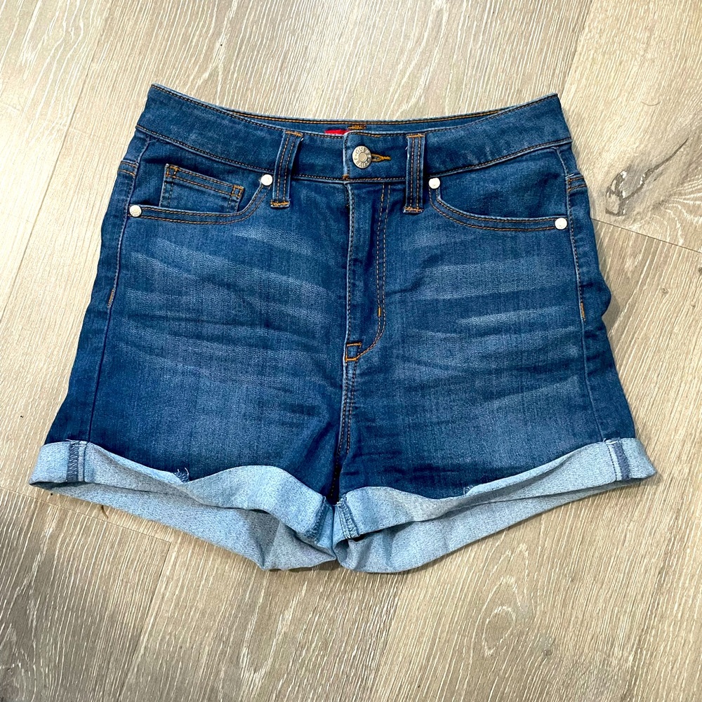 Guess shorts, rolled up.